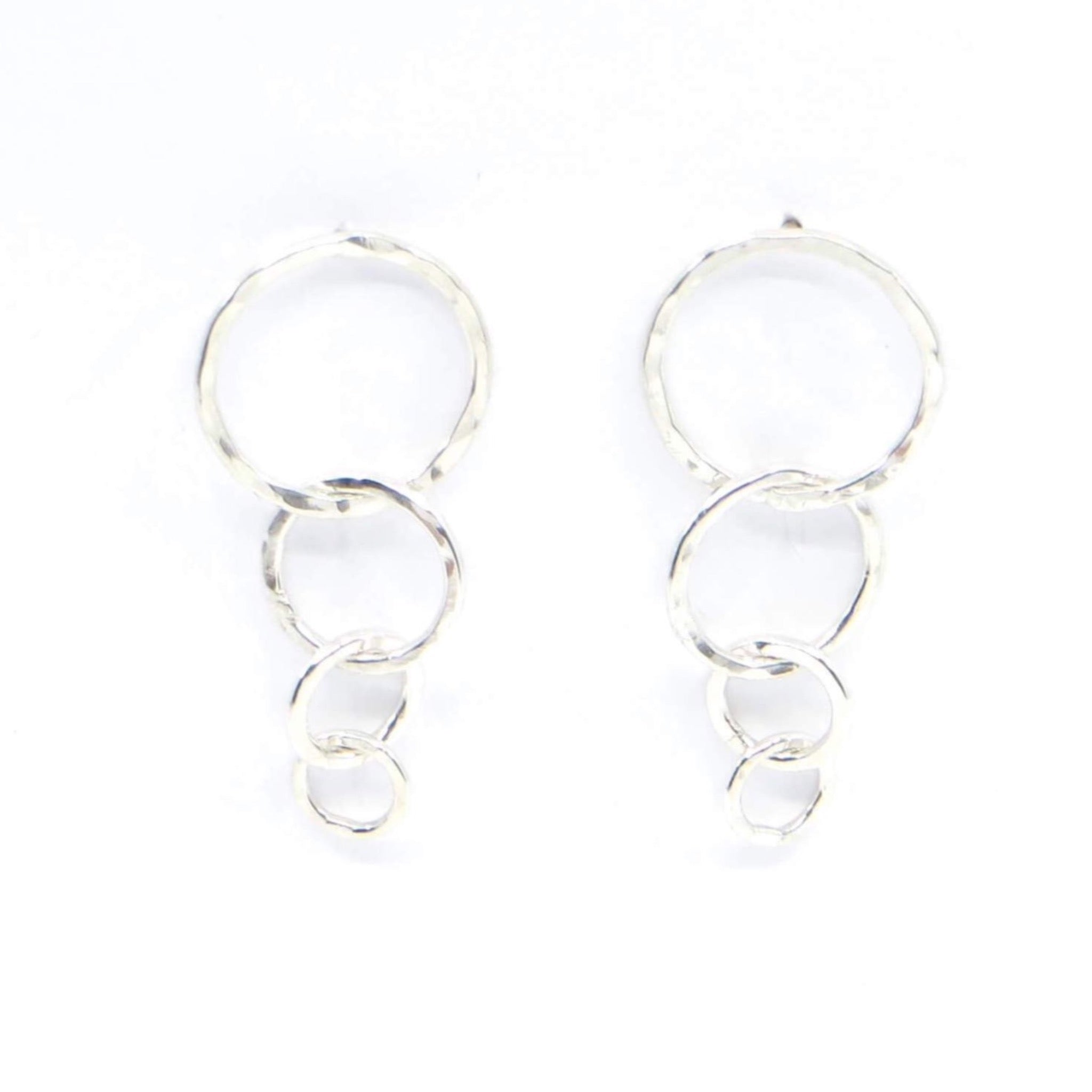 Silver Hammered Link Earrings – Wendy Jo New Metal Designs